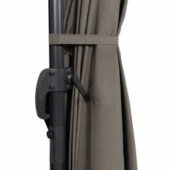 Parasol rectangulaire déporté 3x4m taupe*IDMarket Hot