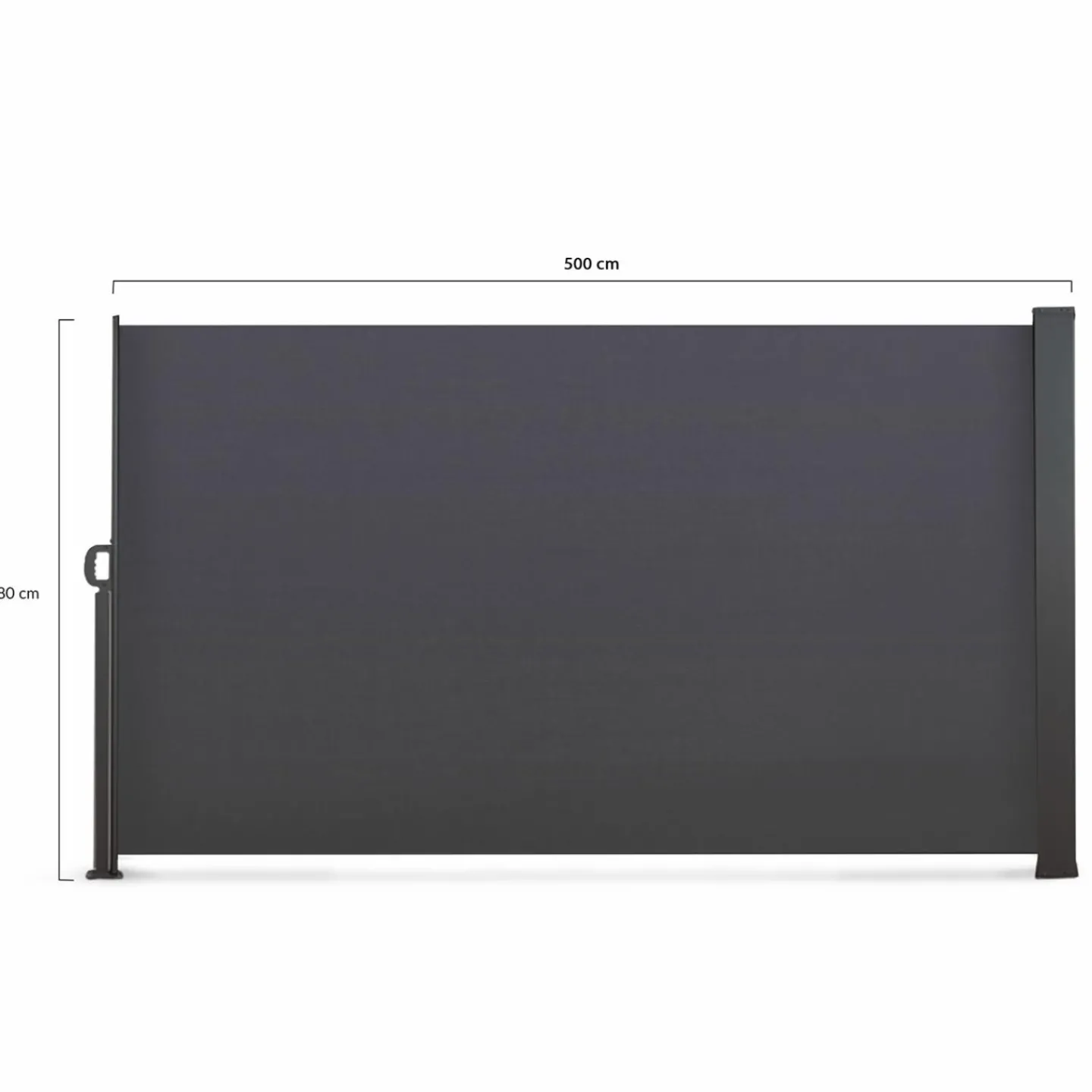Paravent rétractable extérieur 180 x 500 cm gris anthracite*IDMarket Hot