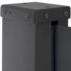 Paravent rétractable 4m gris*IDMarket New
