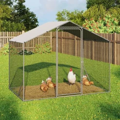 Parc à poules grillagé 3 m²*IDMarket Best