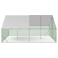 Parc à poules grillagé 16 m²*IDMarket Outlet