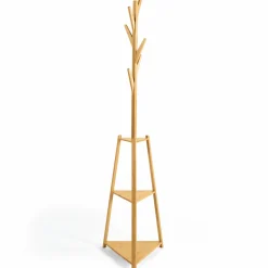 Porte-manteau bambou avec étagères d’angle*IDMarket Sale