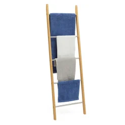 Porte-serviettes échelle 5 niveaux en bambou*IDMarket Sale