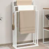 Porte-serviettes industriel métal blanc 3 niveaux*IDMarket Outlet