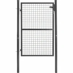 Portillon gris anthracite jardin en acier 105 x 125 cm*IDMarket Sale