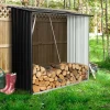 Rangement extérieur en acier pour bois de chauffage*IDMarket Best