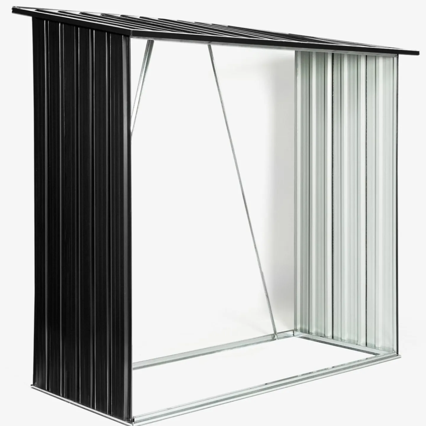 Rangement extérieur en acier pour bois de chauffage*IDMarket Best