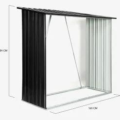 Rangement extérieur en acier pour bois de chauffage*IDMarket Best