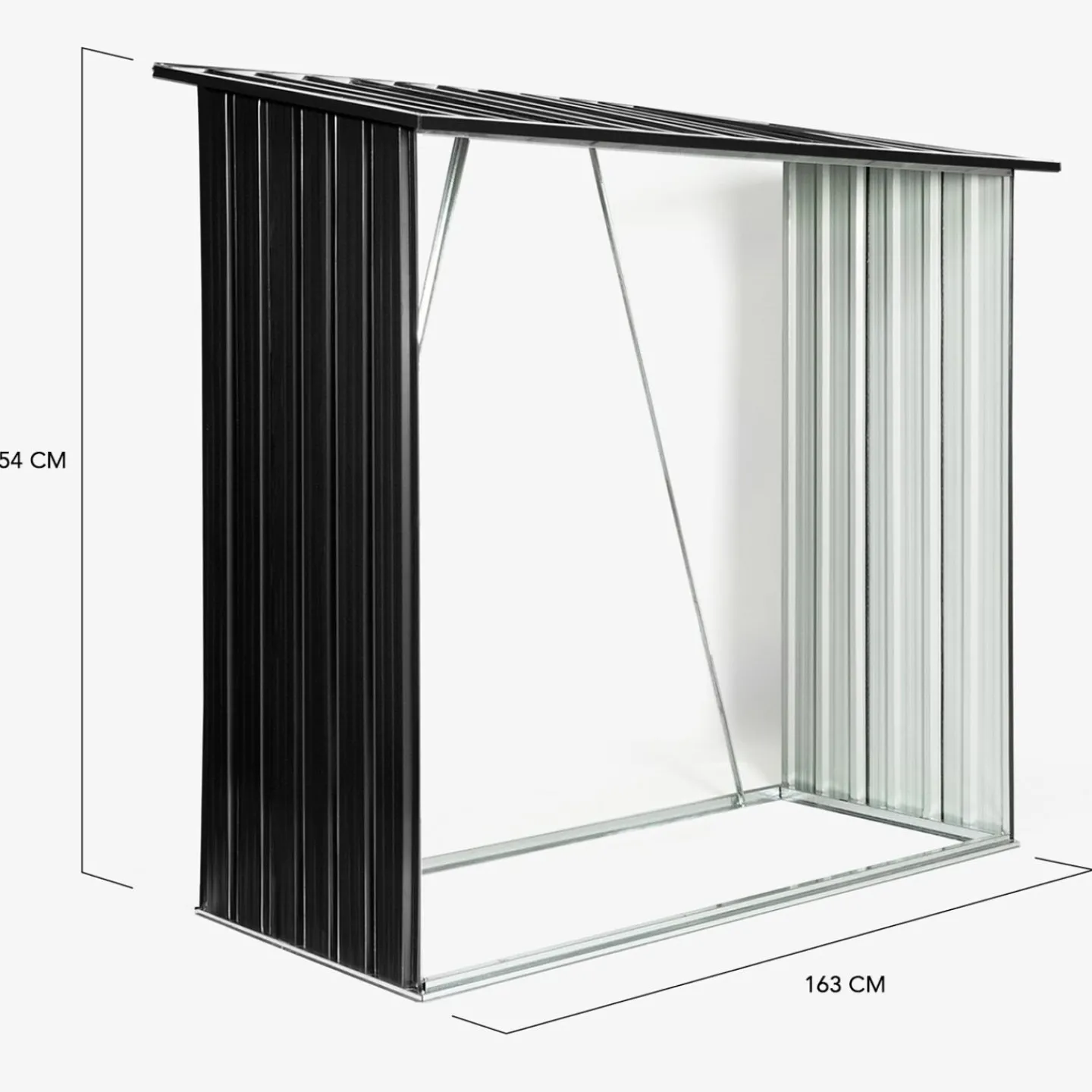 Rangement extérieur en acier pour bois de chauffage*IDMarket Best