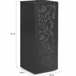 Réservoir à granulés / pellets 4 roues avec tamis 55kg noir*IDMarket Clearance