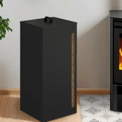 Réservoir à granulés - rangement à pellets 55 kg noir 36 x 36 x 87 cm*IDMarket Discount