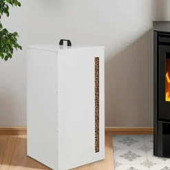 Réservoir à granulés - rangement à pellets 45 kg blanc 36 x 36 x 76 cm*IDMarket Sale