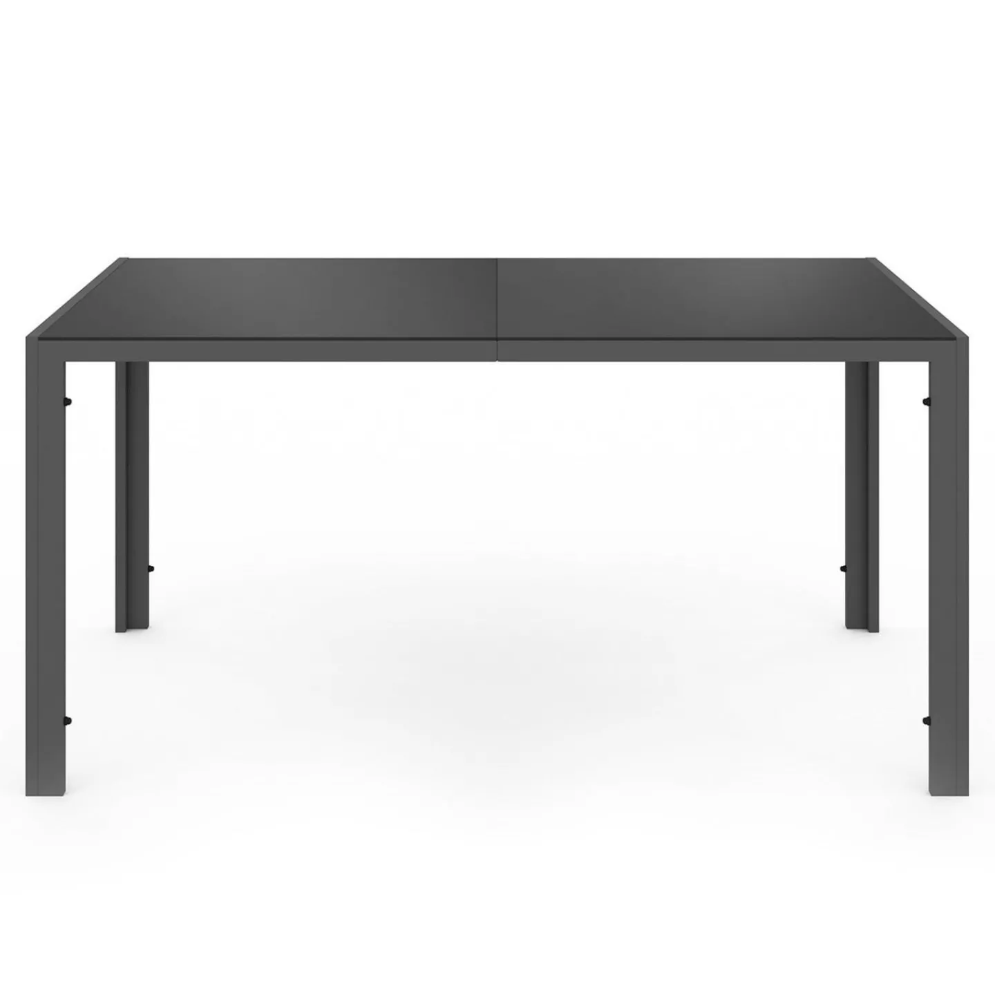 Salon de jardin 6 personnes chaises empilables bleu canard table 150 cm*IDMarket Best