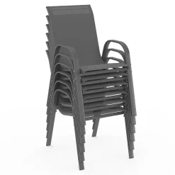 Salon de jardin avec 8 chaises empilables*IDMarket Sale