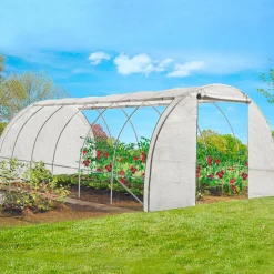 Serre de jardin blanche 18 m² 3x6 m*IDMarket Clearance