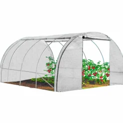 Serre de jardin blanche 12 m² 4x3 m*IDMarket Online