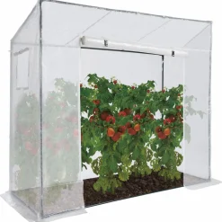 Serre de jardin blanche avec porte et fenêtres relevables*IDMarket Sale