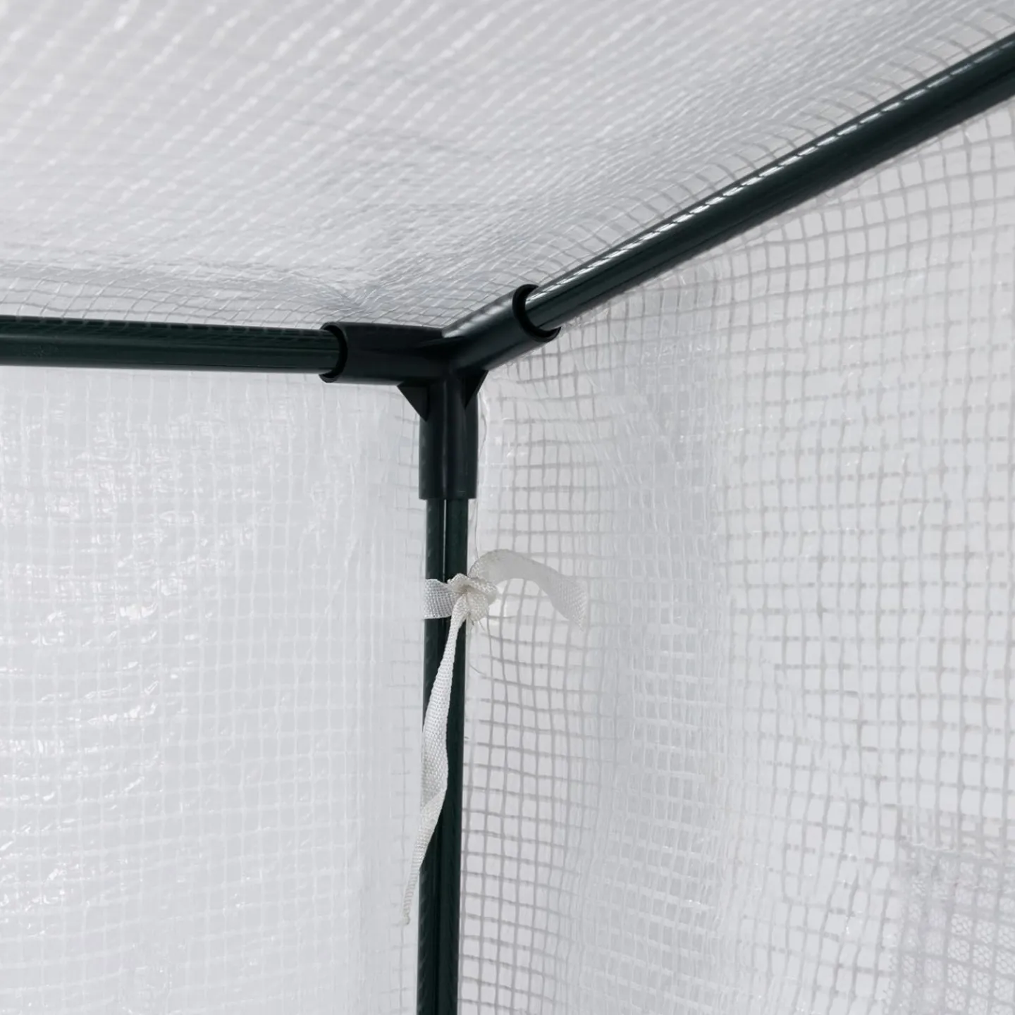 Serre de jardin blanche avec porte et fenêtres relevables*IDMarket Sale
