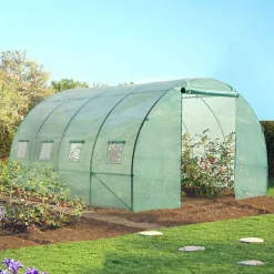 Serre de jardin verte 12m² 3x4m*IDMarket Clearance