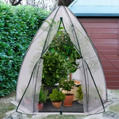 Serre pour hivernage des plantes bâche bulle*IDMarket Clearance