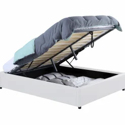 Sommier coffre de rangement 140x190 cm blanc*IDMarket Hot