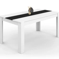 Table à manger 8 personnes blanche et noire*IDMarket Online