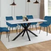Table à manger effet marbre blanc*IDMarket Hot