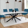 Table à manger extensible effet marbre blanc*IDMarket Best