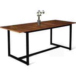 Table à manger extensible industrielle 6 à 10 personnes*IDMarket