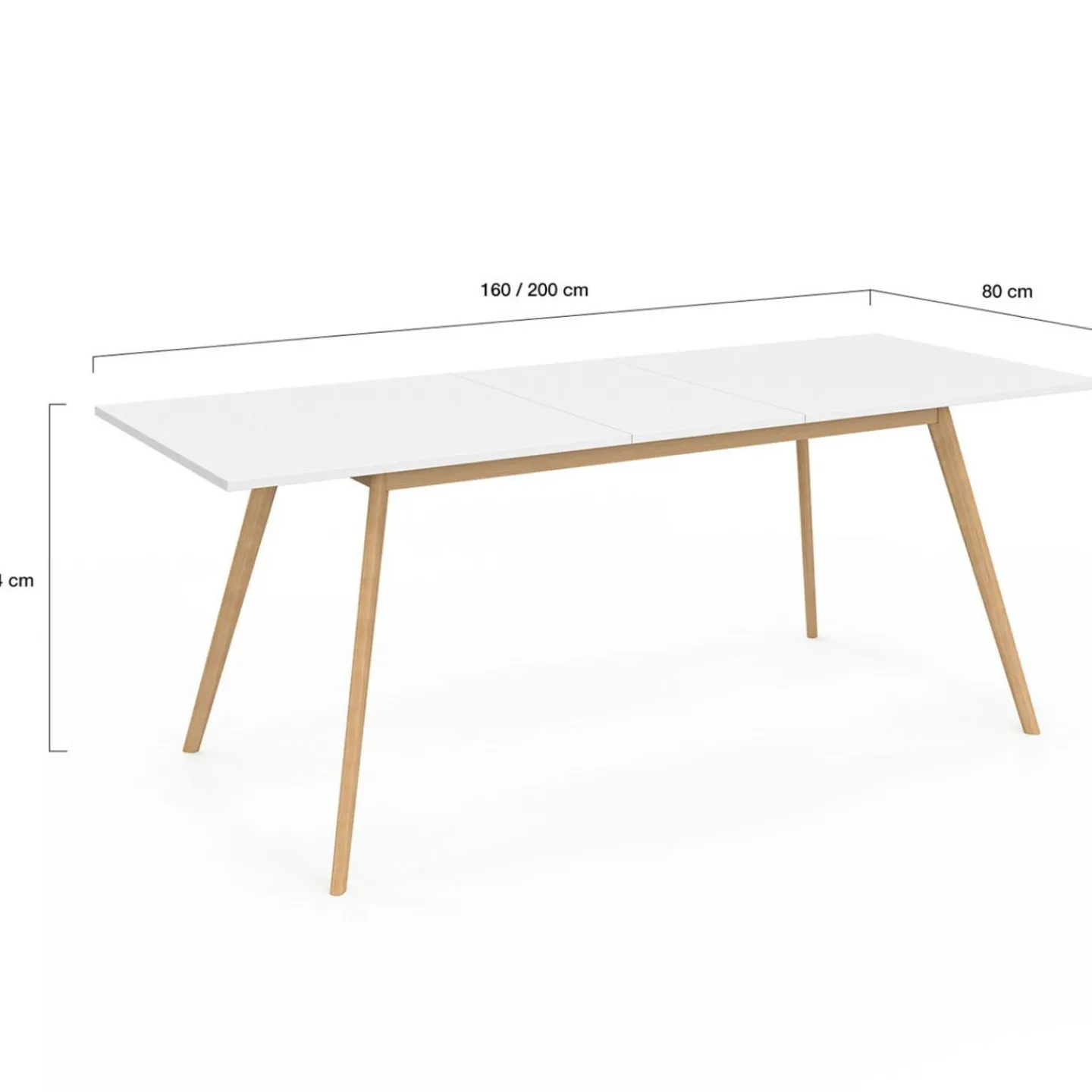 Table à manger extensible blanche*IDMarket Online