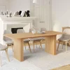 Table à manger rectangulaire extensible coloris bois 6-10 personnes*IDMarket Discount