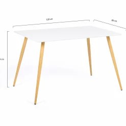 Table à manger scandinave blanche SARA*IDMarket Outlet