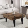 Table basse carrée 1 tiroir et pied épingle*IDMarket Hot