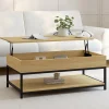 Table basse industrielle plateau relevable avec étagère*IDMarket