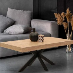 Table basse pied araignée bois et noir*IDMarket Hot
