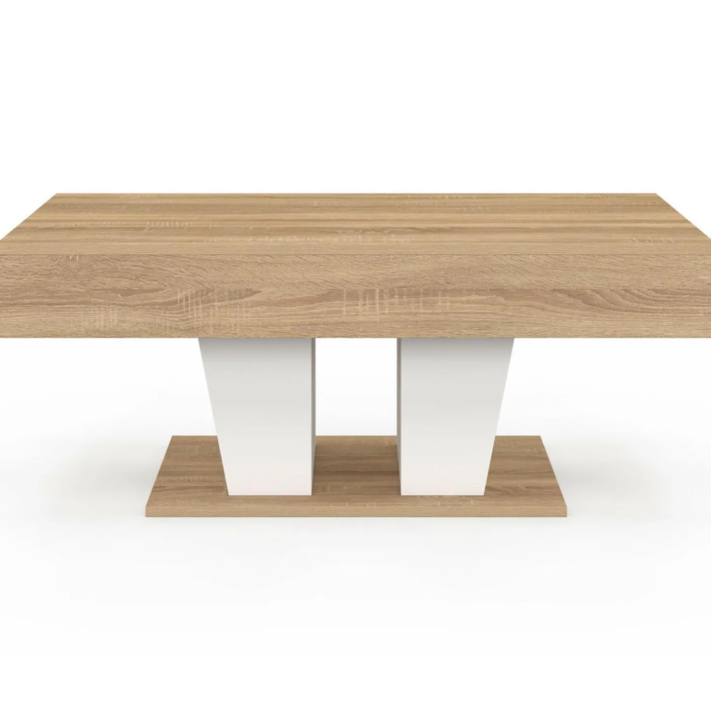 Table basse plateau relevable rectangulaire bois et blanc*IDMarket Sale