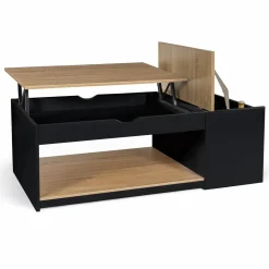Table basse relevable bois noir et façon hêtre*IDMarket New