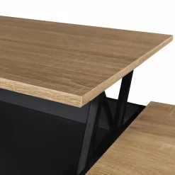 Table basse relevable bois noir et façon hêtre*IDMarket New