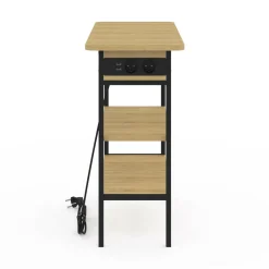 Table de chevet / d'appoint design industriel avec multiprise*IDMarket