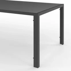 Table de jardin 240 cm 10 personnes et chaises empilables bleues, grises et noires*IDMarket New