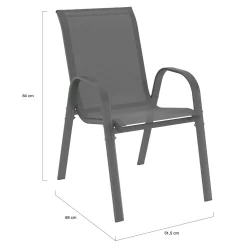 Table de jardin extensible 12 places grise avec chaises*IDMarket Discount