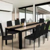 Table de salle à manger noire et imitation hêtre 8 personnes*IDMarket Hot
