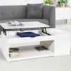 Table de salon avec plateau relevable blanche*IDMarket Hot