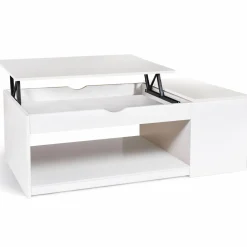 Table de salon avec plateau relevable blanche*IDMarket Hot