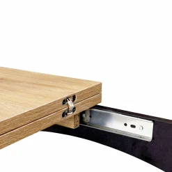 Table haute mange-debout extensible noire et bois*IDMarket Hot