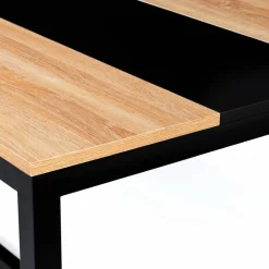 Table industrielle bois et métal 6 personnes 120 cm*IDMarket Clearance