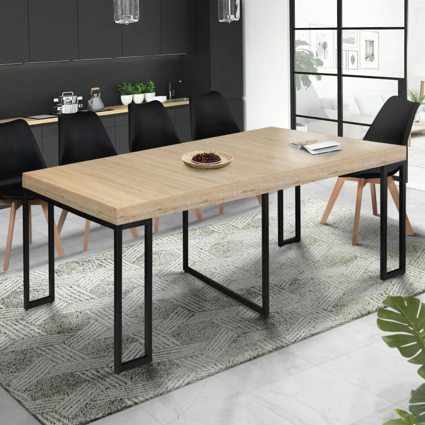 Table industrielle extensible 10 personnes 235 cm*IDMarket
