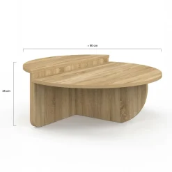 Tables basses rondes hêtre*IDMarket Sale