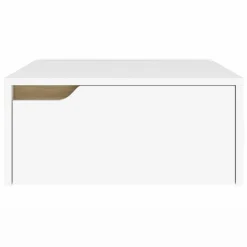 Tables de chevet murales suspendues blanches : lot de 2*IDMarket New