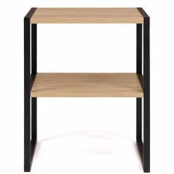 Tables de nuit industrielles bois et métal noir*IDMarket Hot
